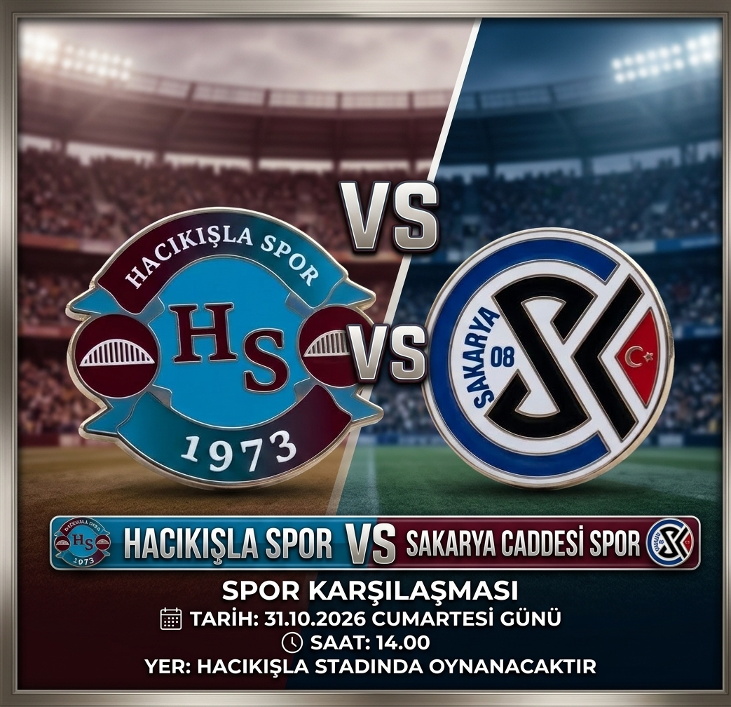 2 Hafta karşılaşması Sahamızda Sakarya cadde spor ile oynanacaktır